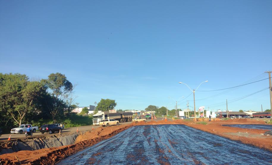 PR-323 em Umuarama, obra emergencial em andamento