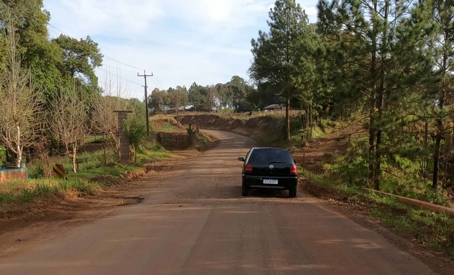 PR-364, início do trecho em revestimento primário