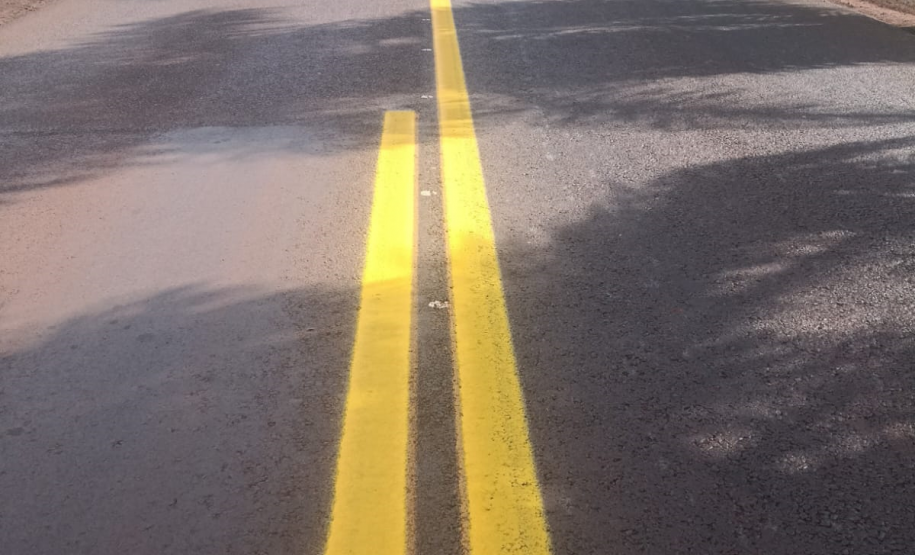 PR-477 entre São Miguel e Missal, serviços de sinalização horizontal