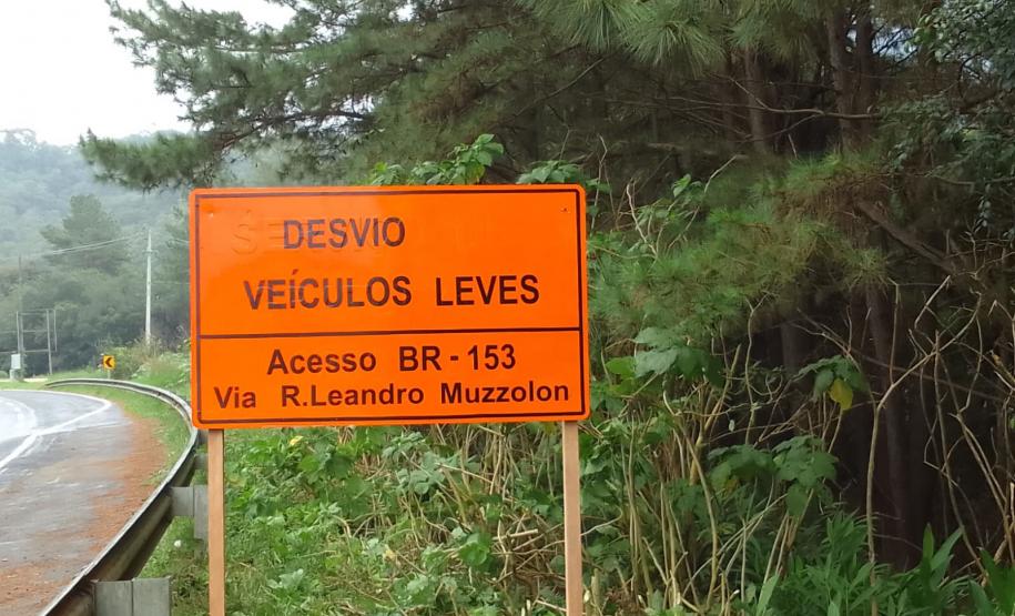 PRC-476 em União da Vitória, sinalização de emergência