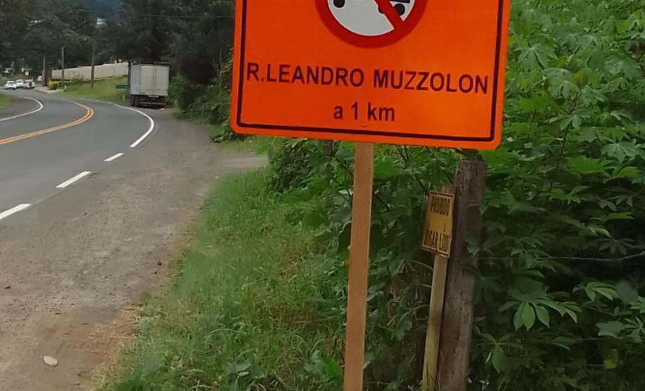 PRC-476 em União da Vitória, sinalização de emergência