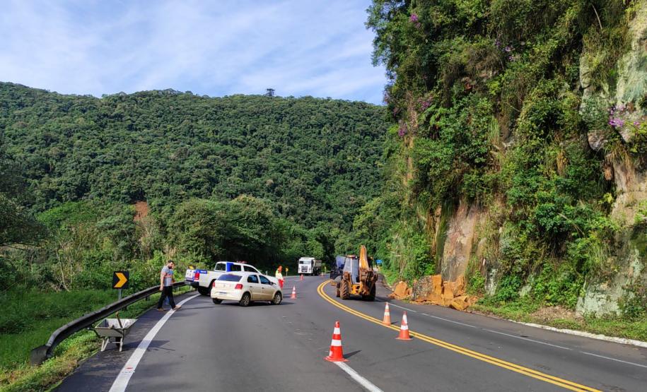 Interdição da BR-277 em Prudentópolis