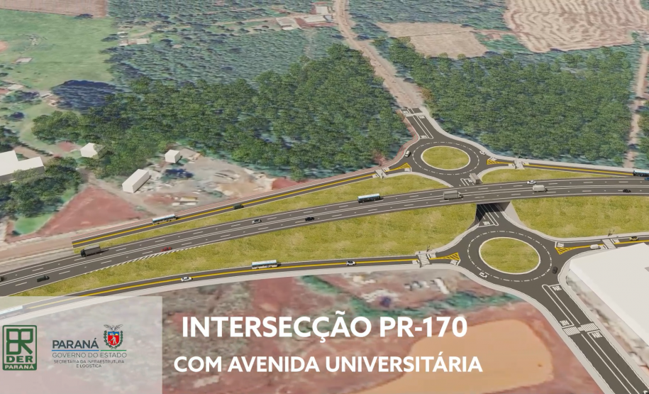 Imagens da maquete digital da duplicação da PRC-466 de Pitanga a Guarapuava