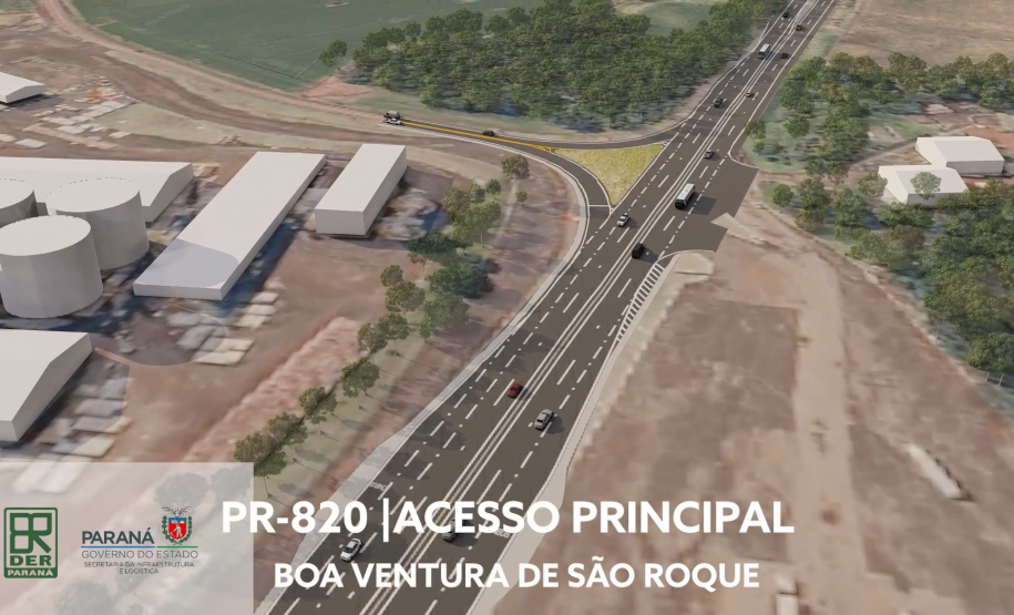 Imagens da maquete digital da duplicação da PRC-466 de Pitanga a Guarapuava