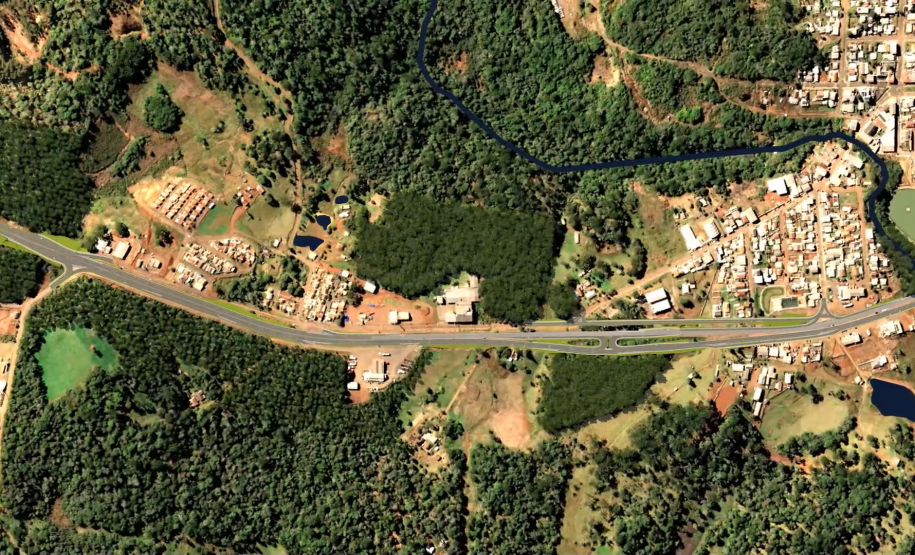 Imagens da maquete digital da duplicação da PRC-466 de Pitanga a Guarapuava