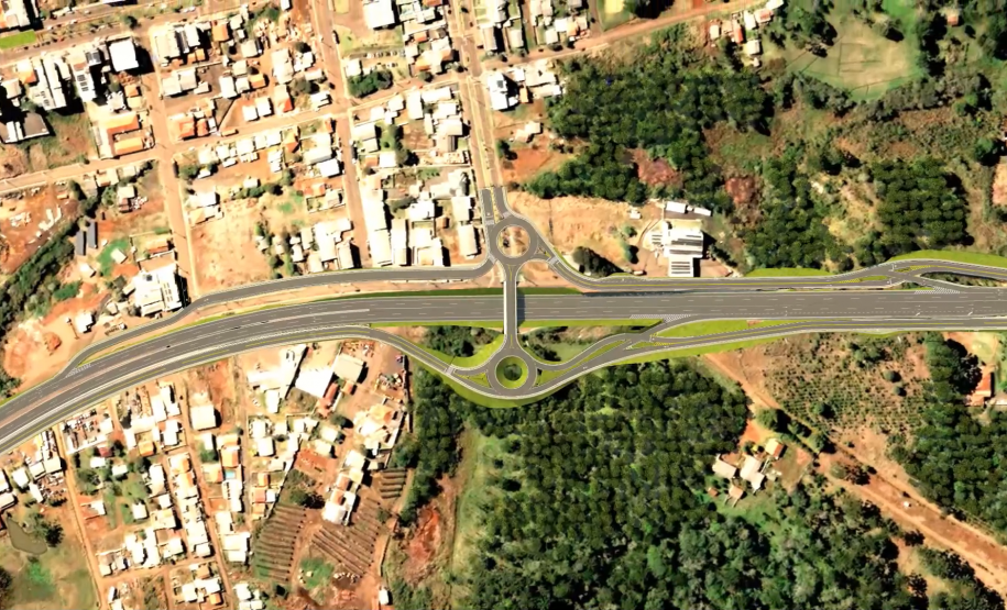 Imagens da maquete digital da duplicação da PRC-466 de Pitanga a Guarapuava