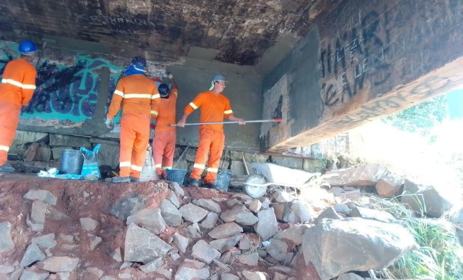 Início da reforma da ponte sobre a Represa de Chavantes entre Carlópolis e Fartura