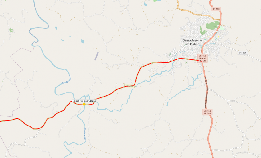 PR-439 Ponte do Rio das Cinzas em Santo Antônio da Platina - cravação de estacas das novas lajes de transferência