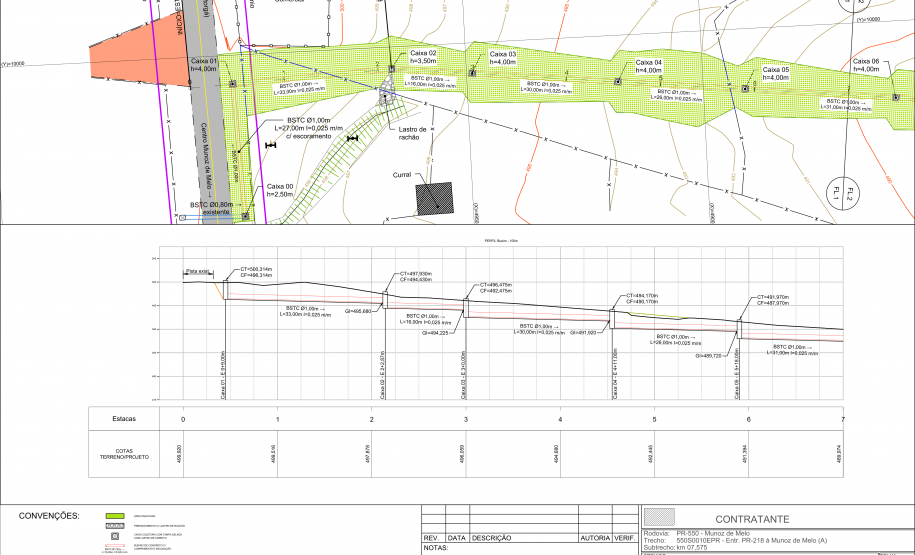 Projeto geométrico da obra