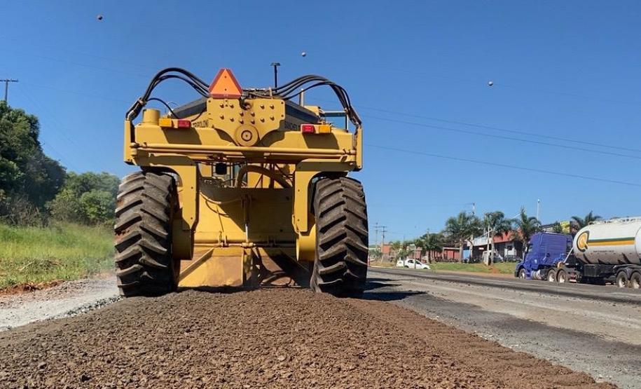 PRC-280 em Clevelândia - máquina recicladora em atividade
