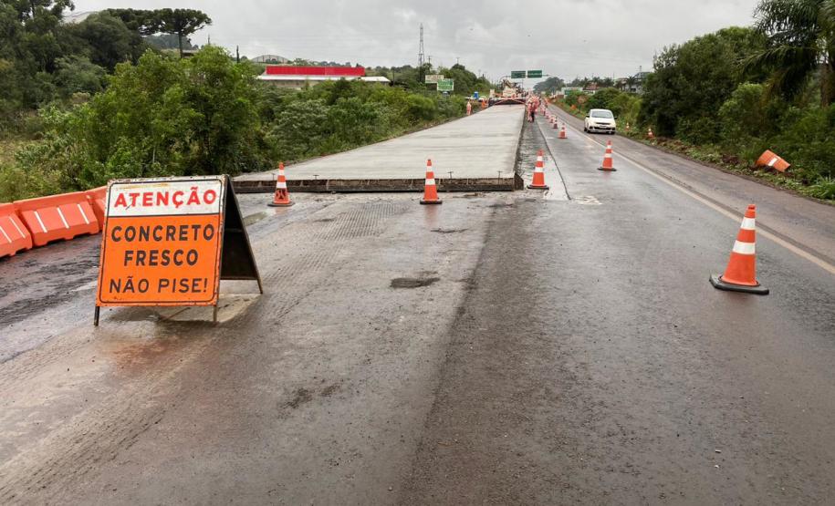 Início das placas de concreto da PRC-280 em Clevelândia