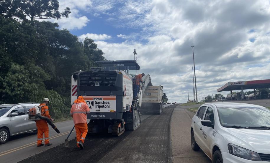 PRC-280 Fresagem e reperfilagem de faixa em Clevelândia
