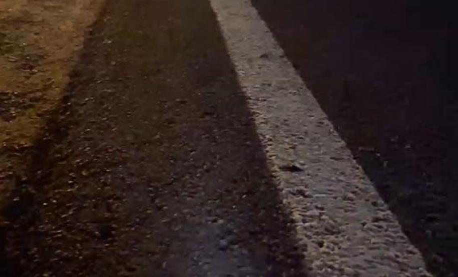 Tachas com LED na PR-545 em Londrina