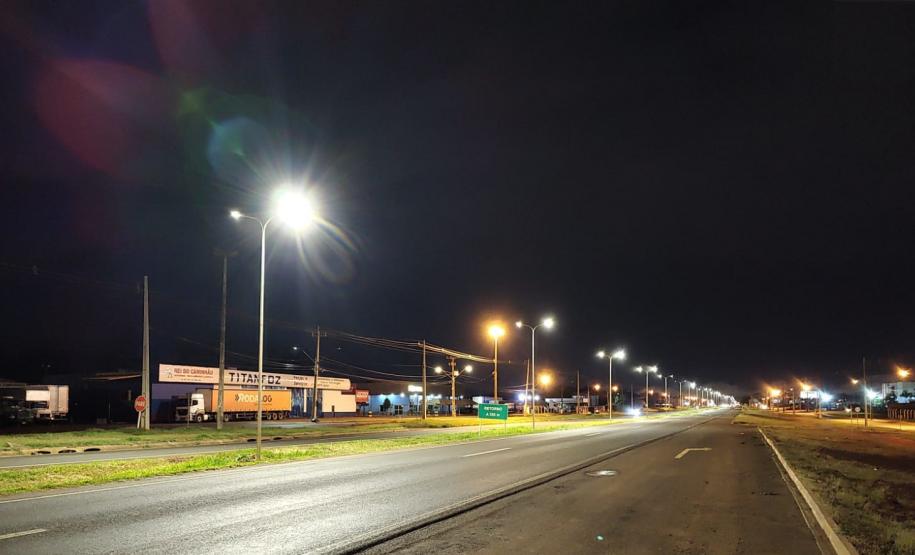 Nova iluminação da BR-277 em Foz do Iguaçu
