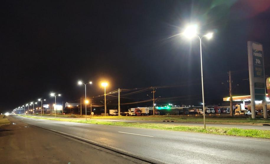 Nova iluminação da BR-277 em Foz do Iguaçu