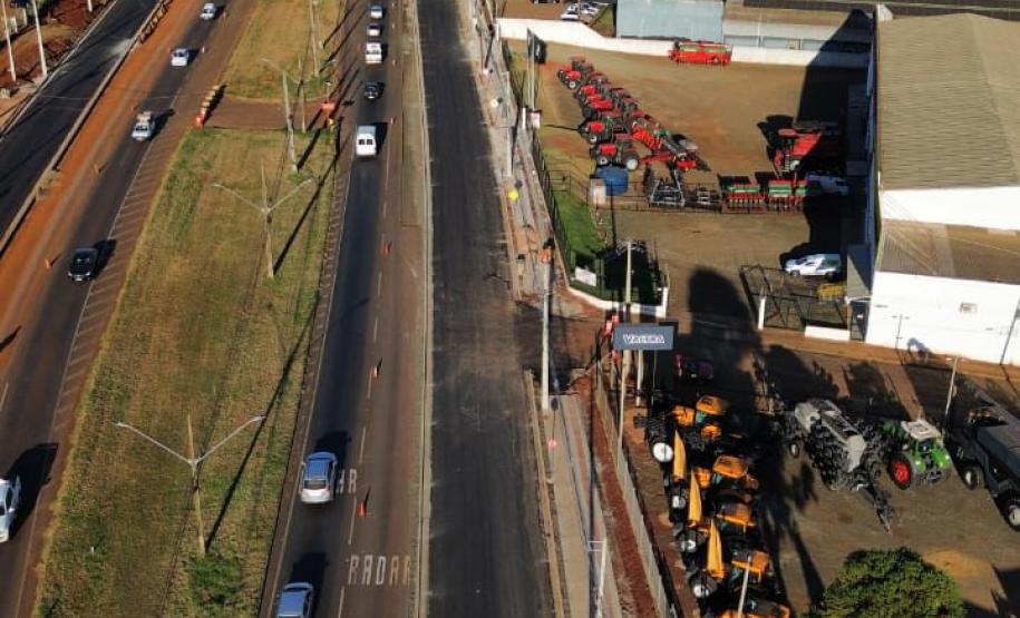 Novas marginais da BR-369, parte da obra do Viaduto da PUC, em Londrina