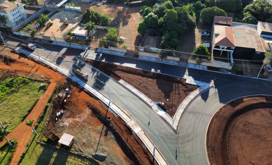 Novas marginais da BR-369, parte da obra do Viaduto da PUC, em Londrina