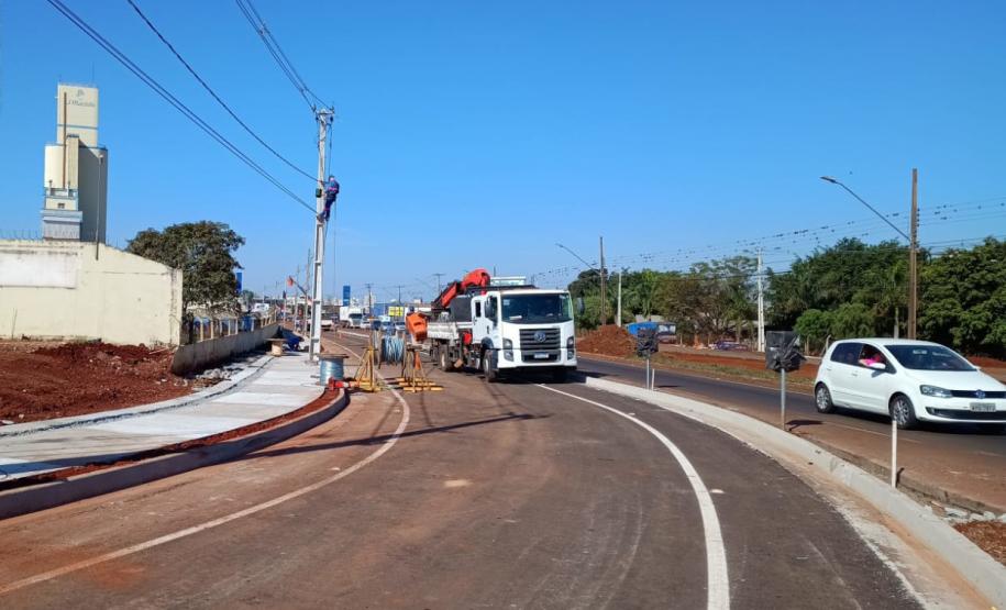 BR-369 em Londrina, trecho em obras para implantação do Viaduto da PUC