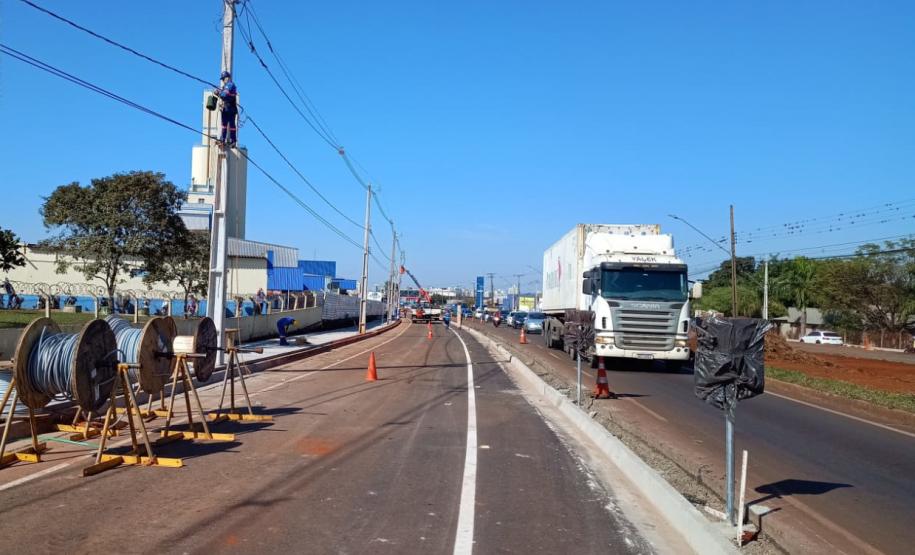 BR-369 em Londrina, trecho em obras para implantação do Viaduto da PUC