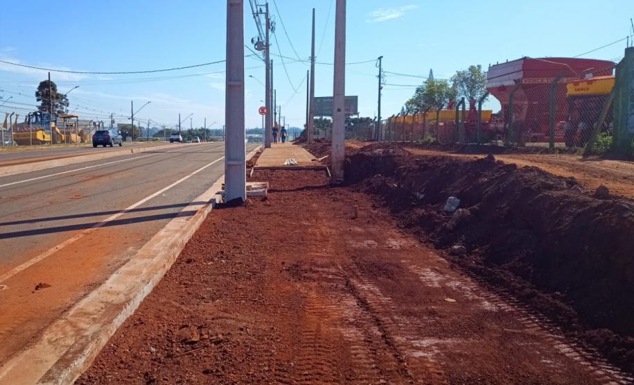 BR-369 em Londrina, trecho em obras para implantação do Viaduto da PUC