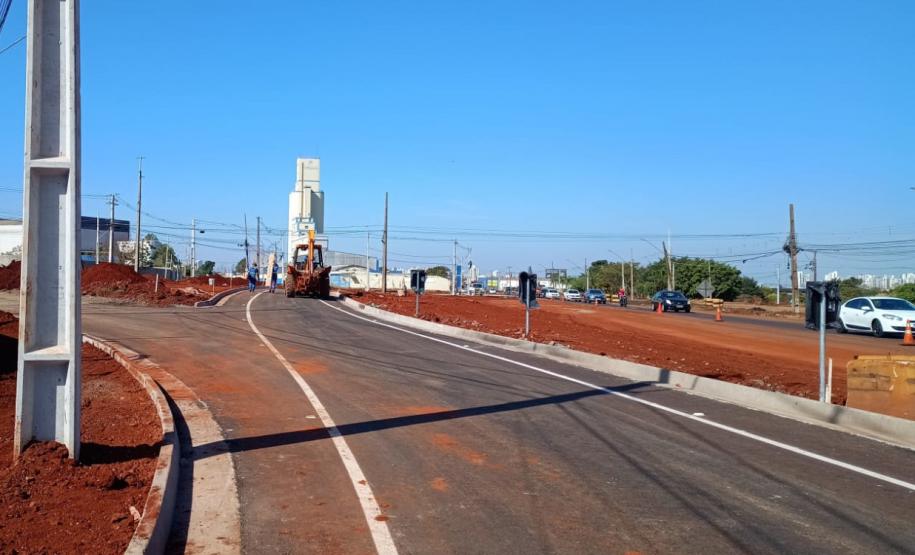 BR-369 em Londrina, trecho em obras para implantação do Viaduto da PUC