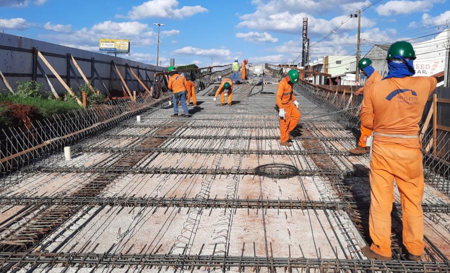 Execução de rampas das alças de acesso dos viadutos de Sarandi