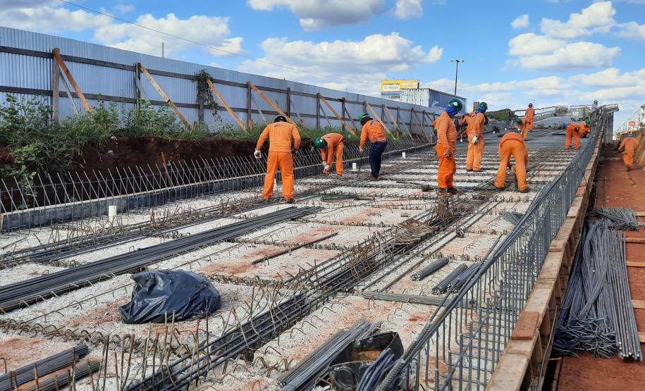 Execução de rampas das alças de acesso dos viadutos de Sarandi