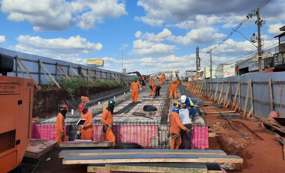 Execução de rampas das alças de acesso dos viadutos de Sarandi