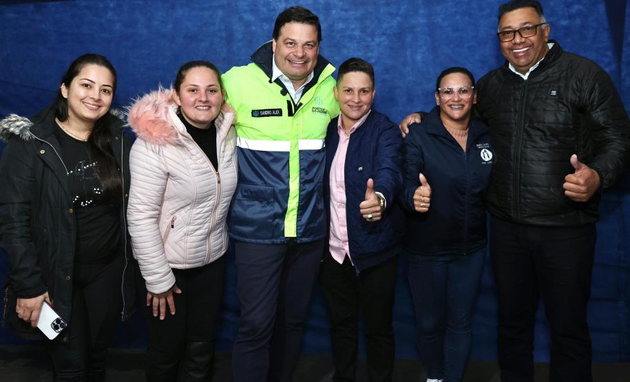 Evento de lançamento dos serviços de Pavimentação entre Ramilândia e São Roque, distrito de Santa Helena