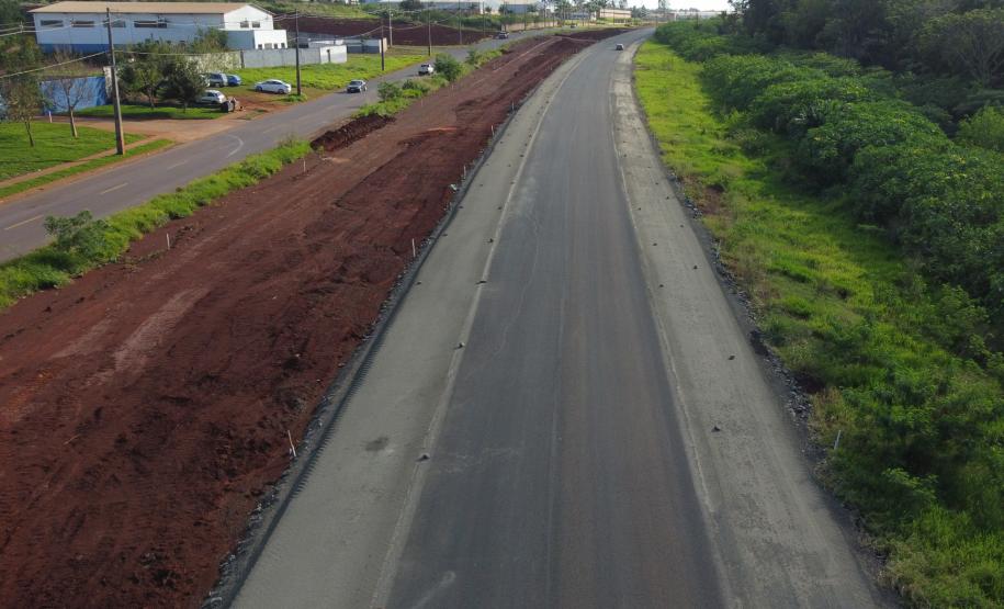 Pavimentação próximo à Avenida Perimetral
