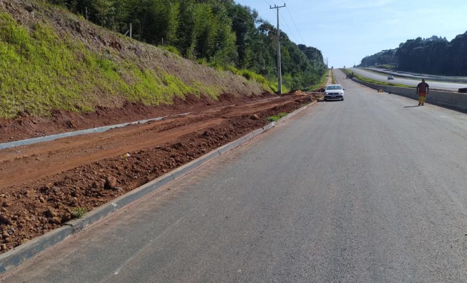 Obra de novas marginais da PRC-466 em Pitanga