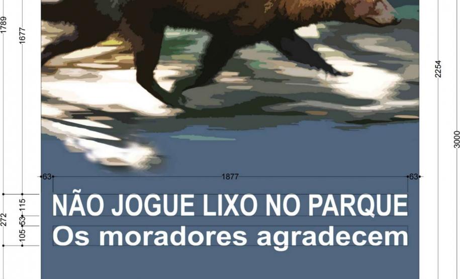 Painel educativo do Parque Ilha Grande