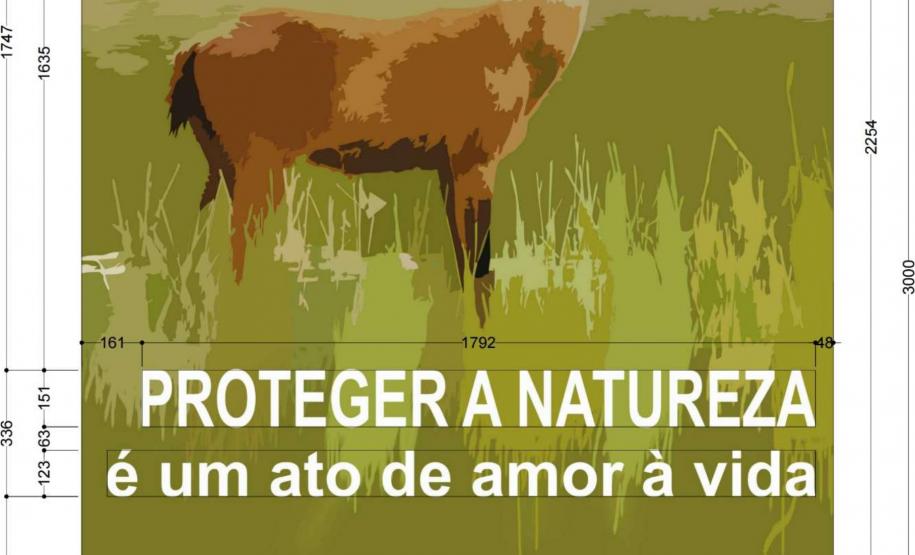 Painel educativo do Parque Ilha Grande