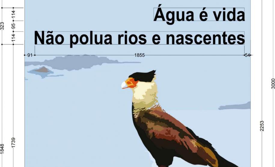 Painel educativo do Parque Ilha Grande