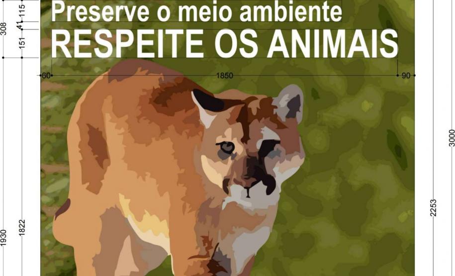 Painel educativo do Parque Ilha Grande