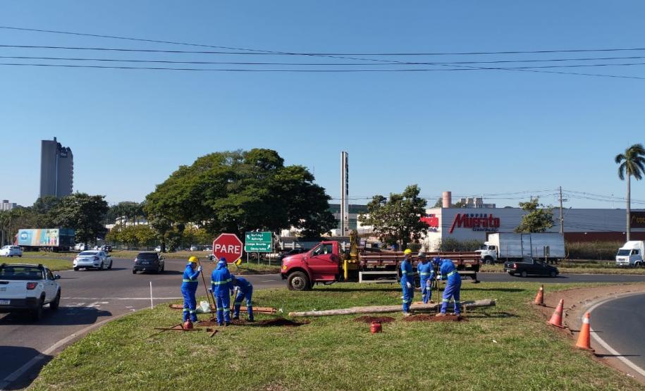 Serviços iniciais do novo Trevo do Catuaí