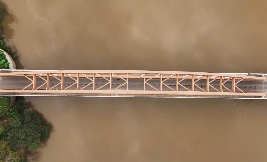 Ponte Manoel Ribas em União da Vitória, após obra de manutenção