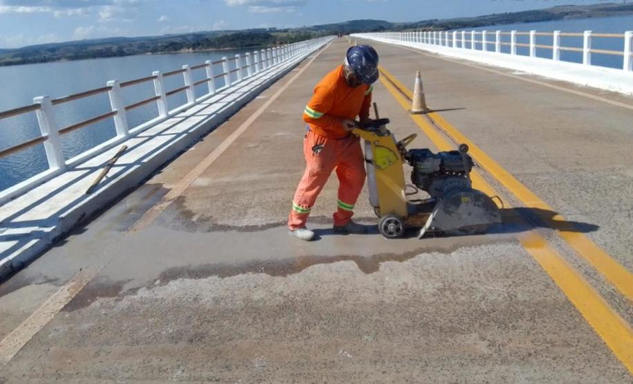 Reforma da ponte sobre a Represa Chavantes, entre Carlópolis e Fartura (SP)