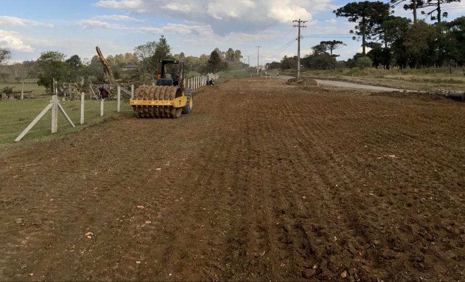 Local da obra de novo trecho da PR-364 em Irati