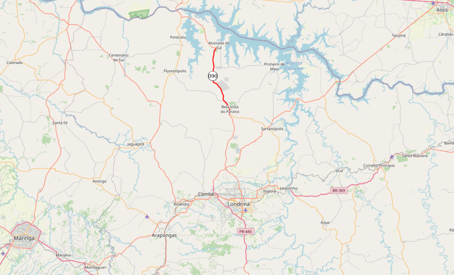 Conservação da PR-090 entre Bela Vista do Paraíso e Alvorada do Sul