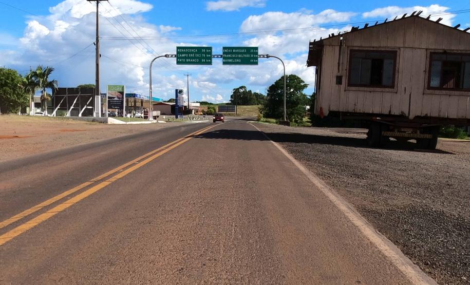 PR-180, trecho que será restaurado entre Francisco Beltrão e Dois Vizinhos