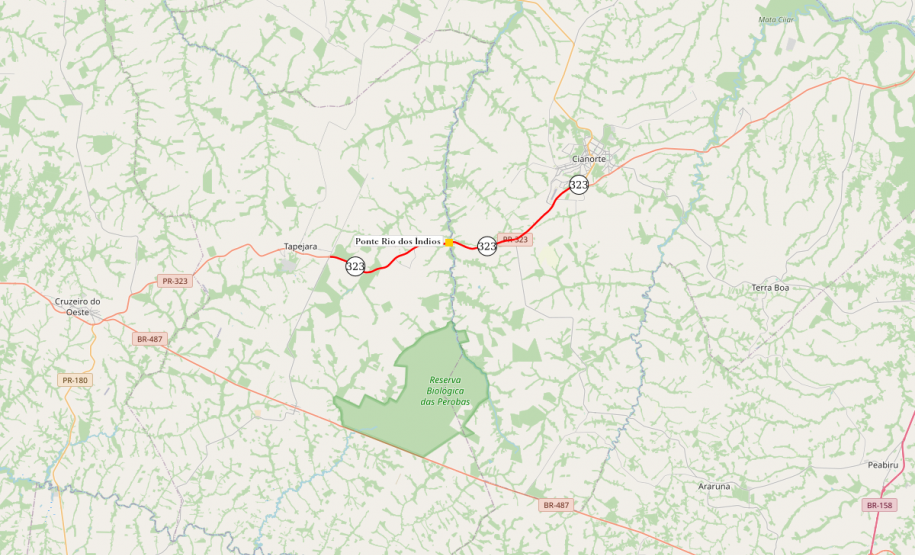 Reforma ponte Rio dos Índios na PR-323 entre Tapejara e Cianorte