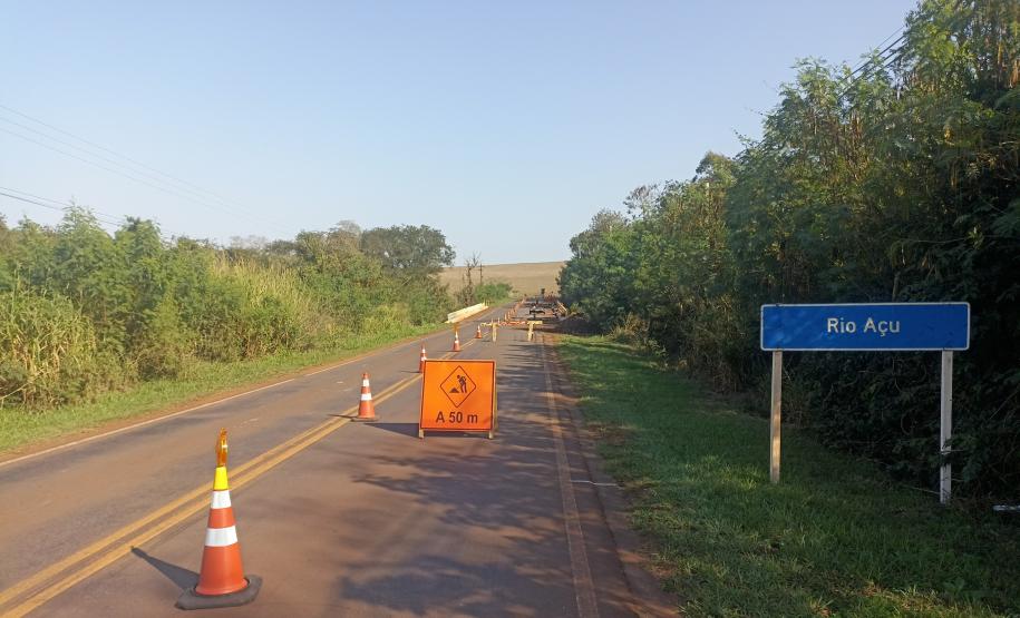 Reforma da ponte sobre o Rio do Açu na PR-364 em Terra Roxa