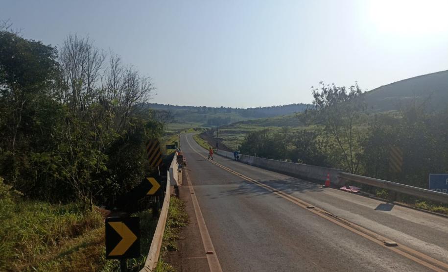 Reforma da ponte sobre o Rio Tormenta, na PR-484, entre Três Barras do Paraná e Boa Vista da Aparecida