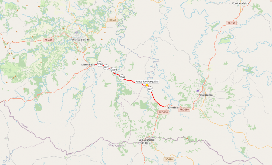 Conservação da ponte sobre o Rio Forquilha na PRC-280