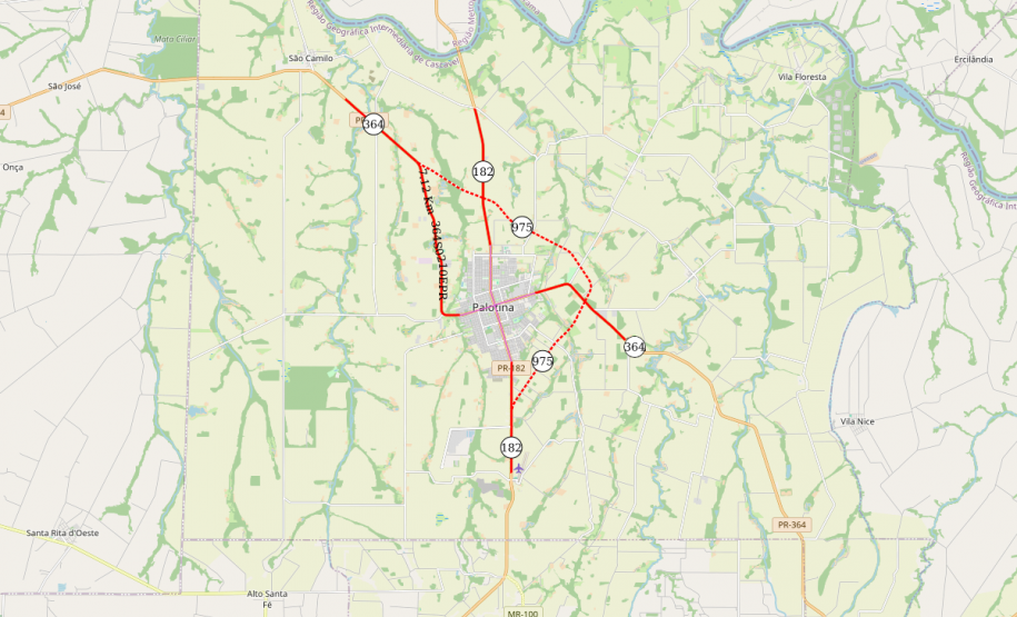 Mapa do Contorno de Palotina