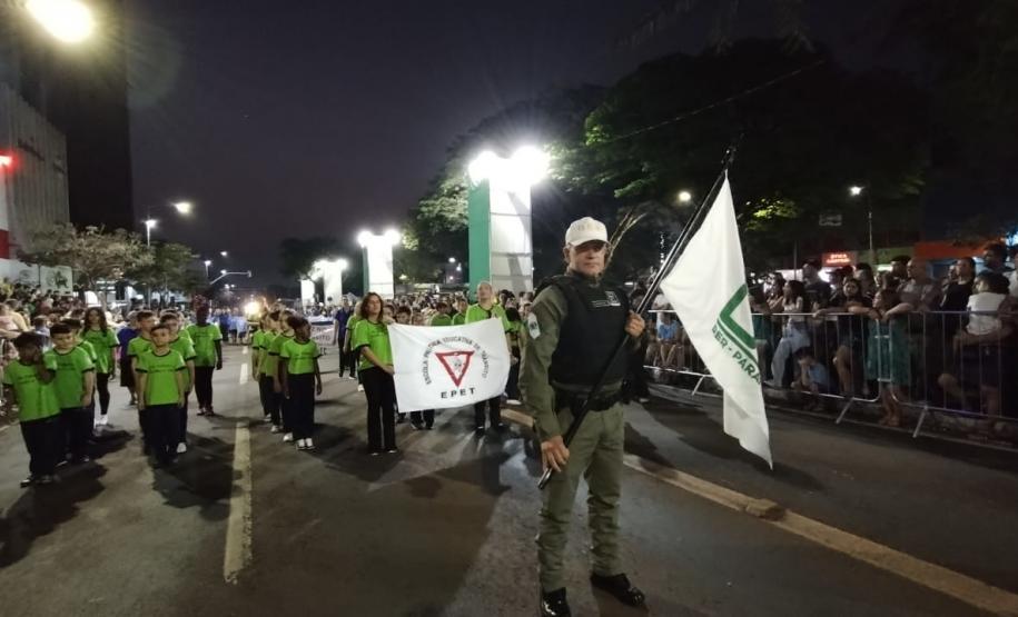EPET de Cascavel no desfile de 7 de setembro do município