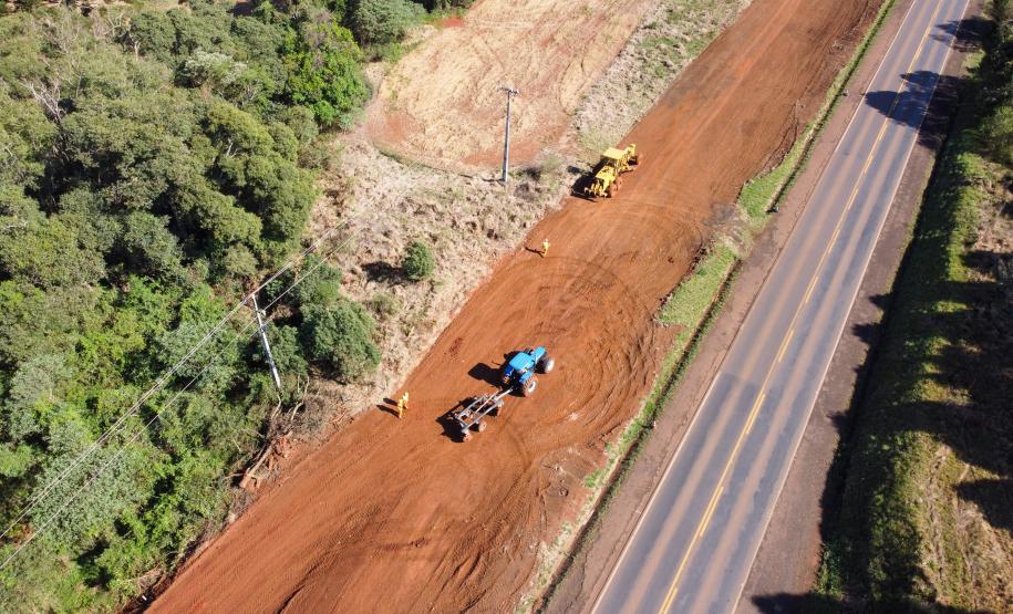 Serviços iniciais na duplicação da PRC-466 entre Guarapuava e Palmeirinha