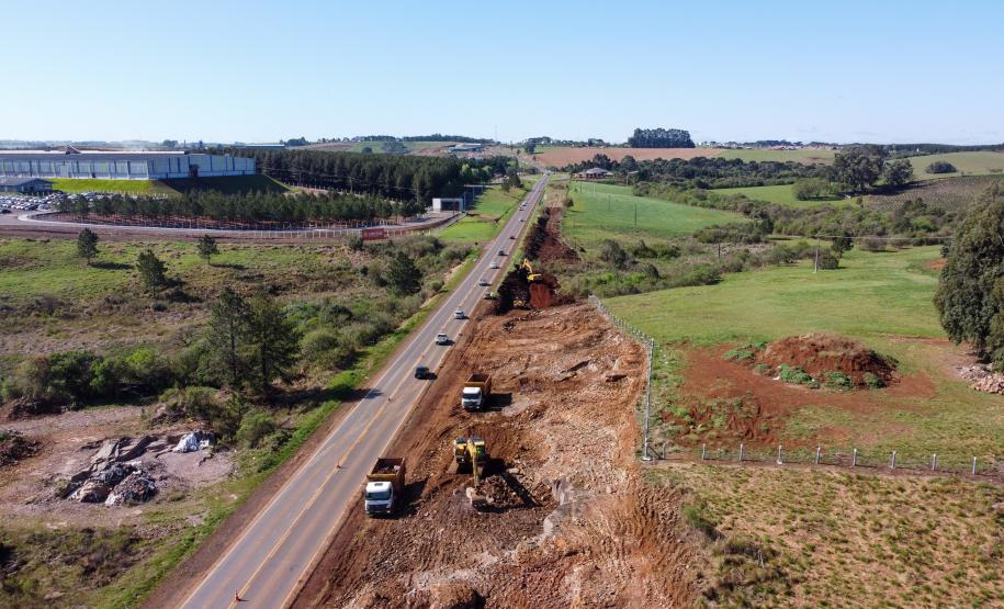 Serviços iniciais na duplicação da PRC-466 entre Guarapuava e Palmeirinha