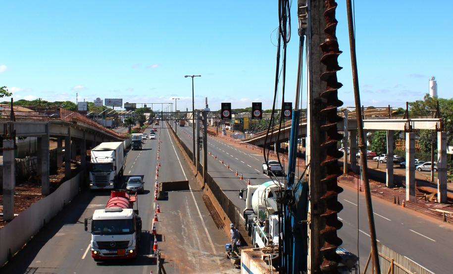 BR-376 Viadutos de Sarandi - serviços nos pilares centrais